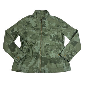 Old Navy Jacket Womens Size M Camouflage Utility Style Lightweight Drawstring